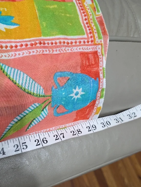 NWT Violet Sky Women's Gauzy Wide Leg Pants Tropical Semi-Sheer Elastic Sz 3X - Picture 9 of 12